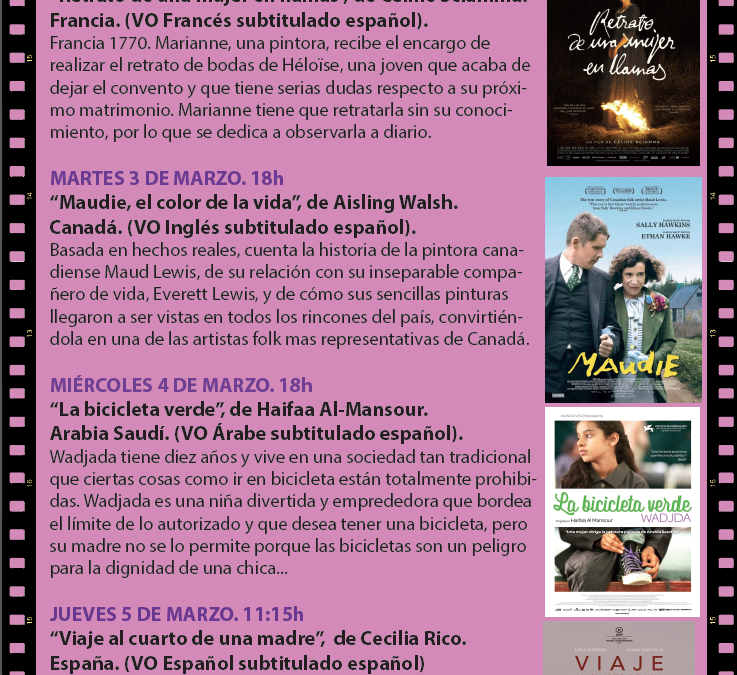 El Festival de Cine de Alicante, la Concejalía de Igualdad y la Escuela Oficial Idiomas impulsan la segunda edición de ‘Mujeres en el cine’