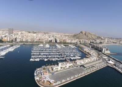 Vista aerea puerto depotivo Alicante.Alicante Sports Marina aerial view
